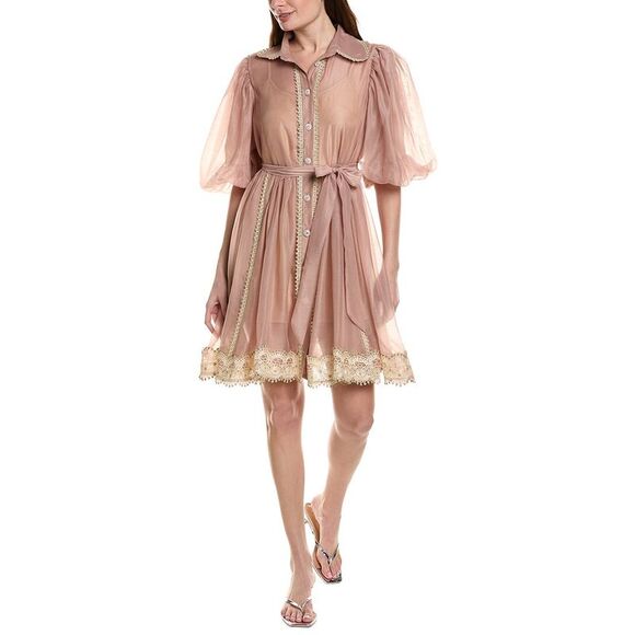 Beulah Dresses & Skirts - Beulah Womens  Short Sleeve Mini Dress, Brown